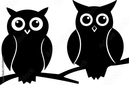 Bird and Owl Silhouettes Collection vector bundle