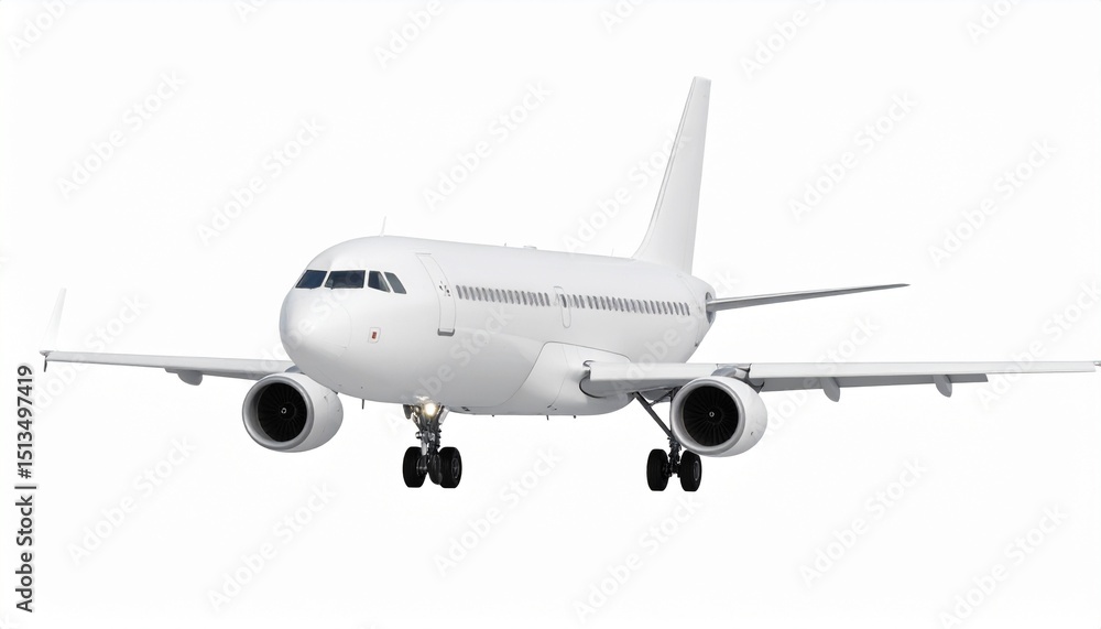 Airplane isolated on white background - 3D Rendering. Airplane isolated on white background - 3D Rendering.