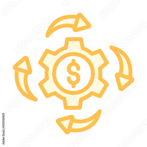 Business Management duotone line icon, vector, pixel perfect, illustrator file 
