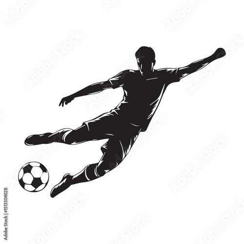 soccer player kicking ball