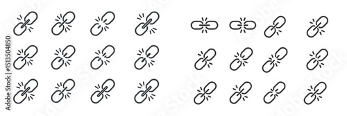 Patterns of interconnected links designed for digital communication and networking display