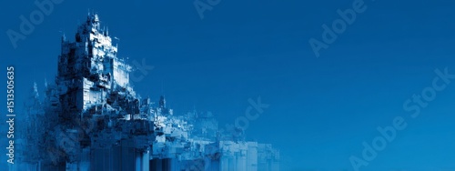 Abstract Blue Cityscape Design
