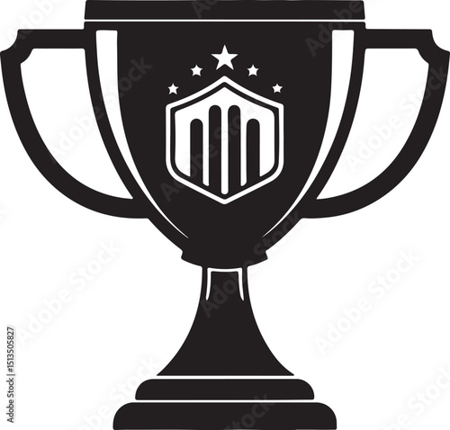 winner trophy vector design icon art illustrator on white background