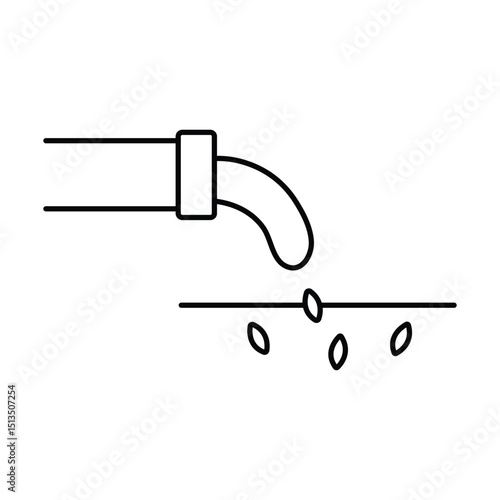 Pipe Discharging Wastewater Environmental Pollution Icon