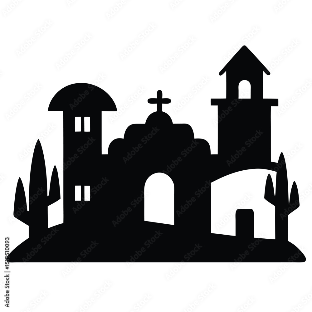 Fototapeta premium vector illustration of a castle