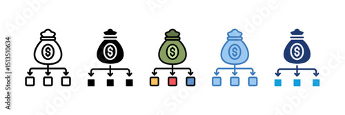 Budget Allocation Icon Element For Design