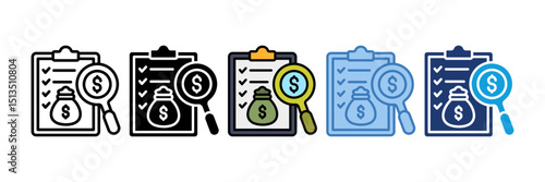 Budget Review Icon Element For Design