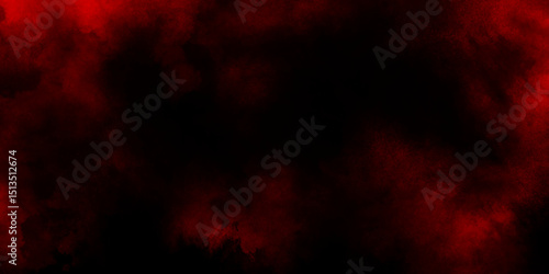 Red steam on a black background, red hues glowing through a cloudy night sky, red smoke watercolor on black background, abstract red and black smoke clouds grunge background.