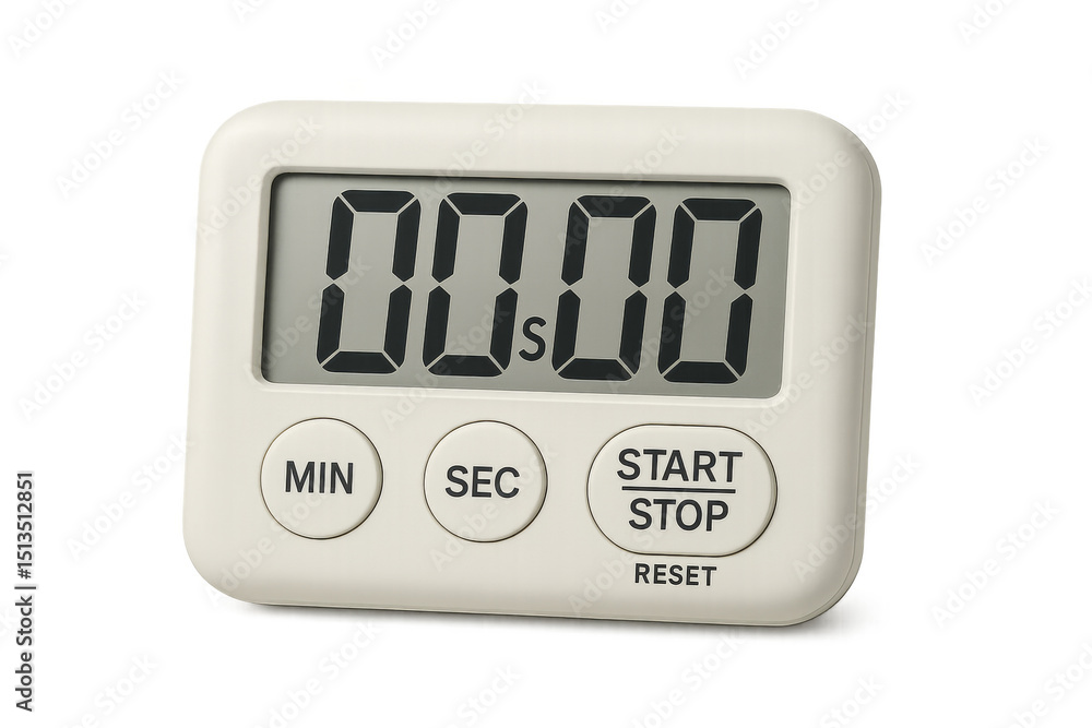 Digital kitchen timer displaying zero seconds Digital kitchen timer displaying zero seconds