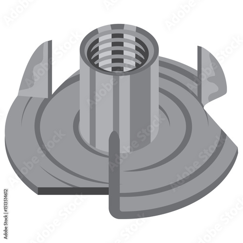 tee nut vector illustration drawing.
