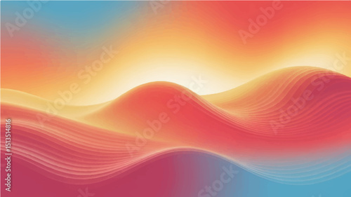 A digital art illustration showcasing a seamless, abstract gradient background. The central focus is a softly blurred, geomatic pattern seamlessly blending from a gentle blue orange 