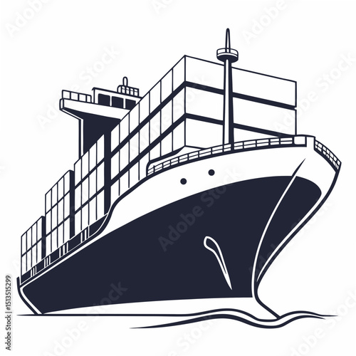 Container ship cargo vessel maritime transportation