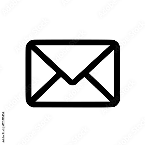 Free Download Black vector icon representing an envelope used for digital communication and messaging in various applications - GFXLoad