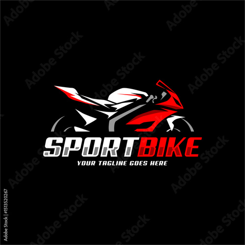 sport bike logo design template