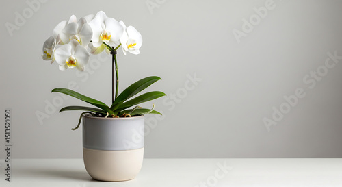 Wallpaper Mural Small ZZ Plant in Modern Concrete Pot Torontodigital.ca