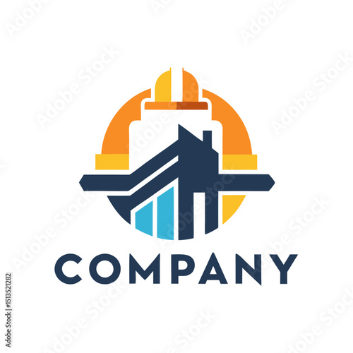 Plumbing and home building service logo design illustration