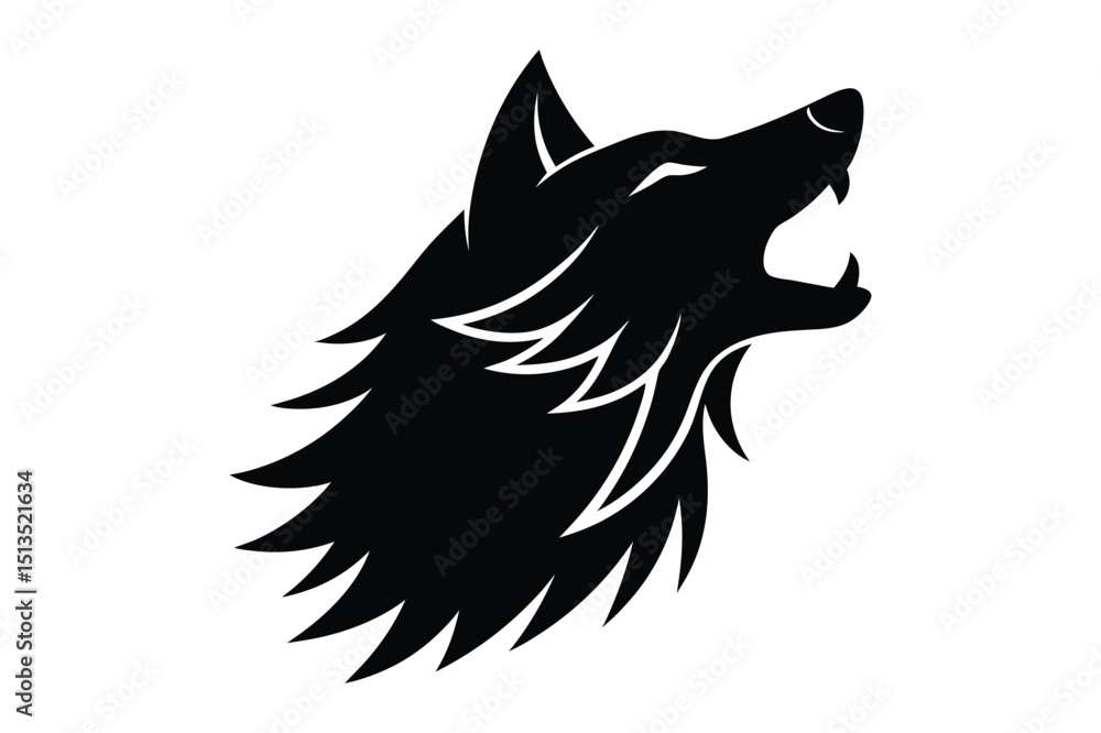 Obraz premium Nice wolf head silhouette 