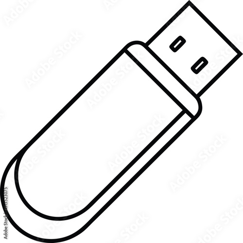 usb flash drive vector