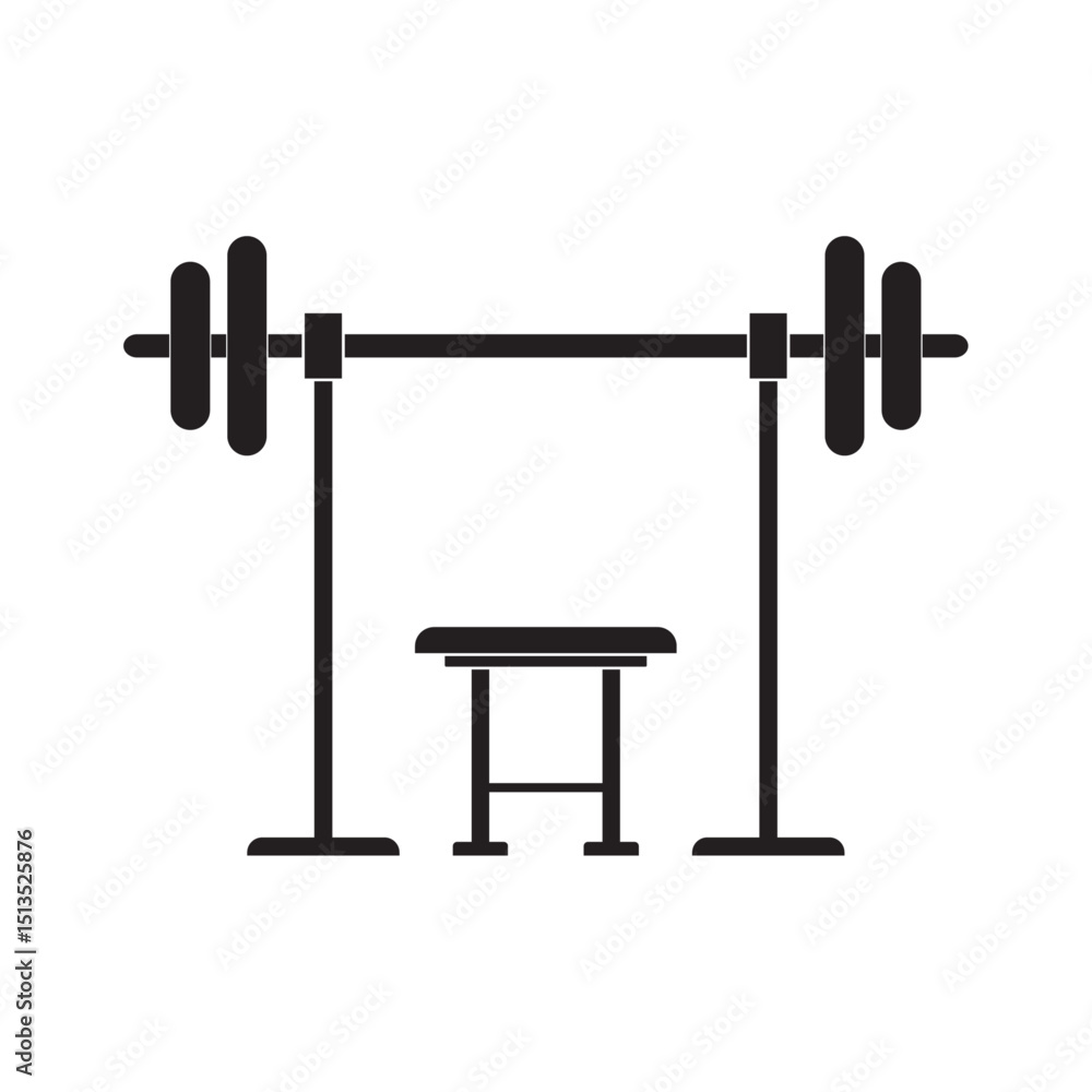 weightlifting bench flat icon vector weightlifting bench flat icon vector