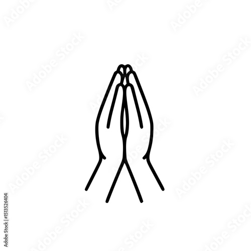 Hands in a prayer position representing gratitude and meditation for inner peace and serenity