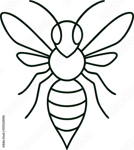 sketch of queen wasp