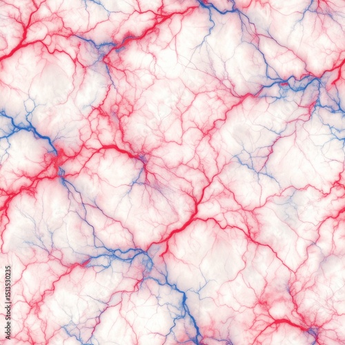 Organic Vein Texture in Red and Blue