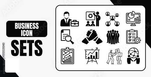 Comprehensive Business and ICT Icon Set
