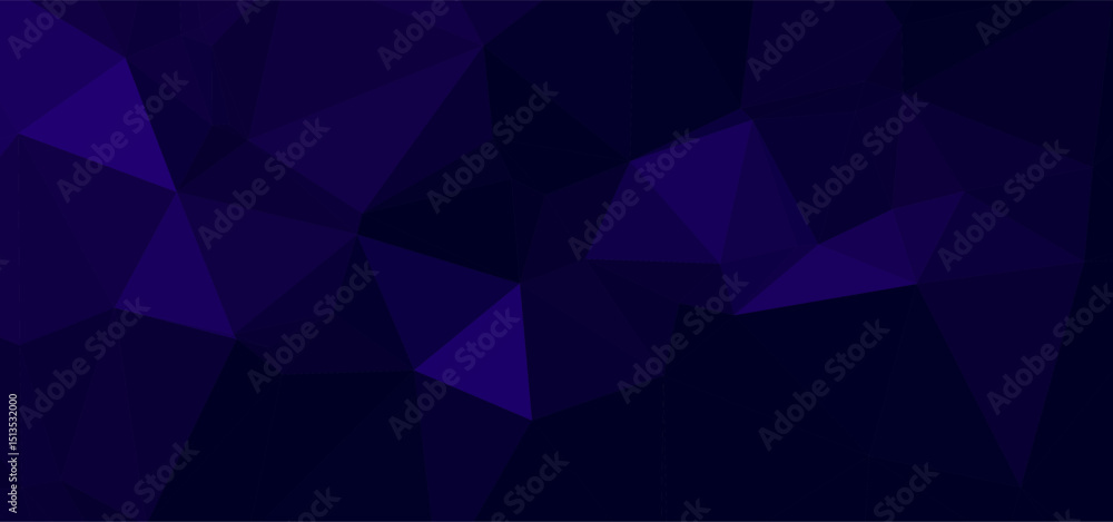 Obraz premium Deep blue abstract polygon background, geometric facets create texture