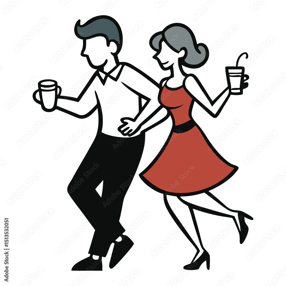 Silhouette of couples dancing and drinking, capturing joyful movement and celebration in a romantic, festive atmosphere with elegant, graceful poses.
Silhouette of couples dancing and drinking, capturing joyful movement and celebration in a romantic, festive atmosphere with elegant, graceful poses.