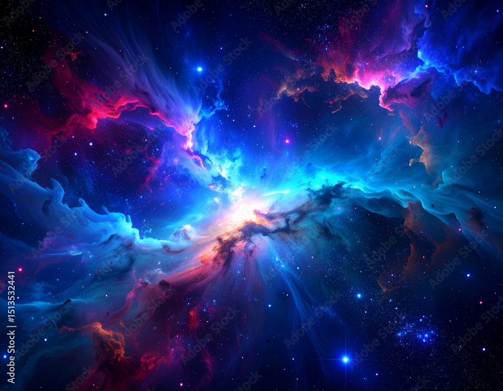 Obraz premium Stunning Outer Space Universe Background – Stars, Nebulae & Galaxies