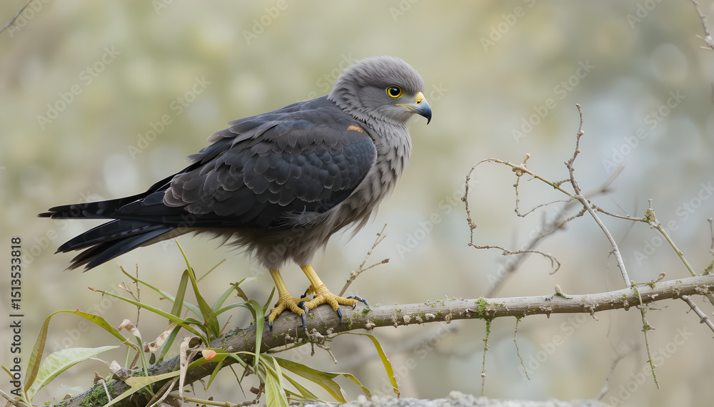 Fototapeta premium File #: 1484751840 Black Shouldered Kite Looking To Left