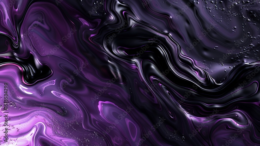 Fototapeta premium Purple marbling pattern and liquid texture