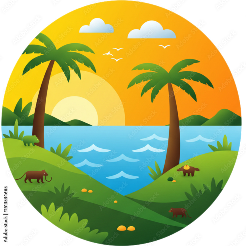 Obraz premium palm tree on the beach