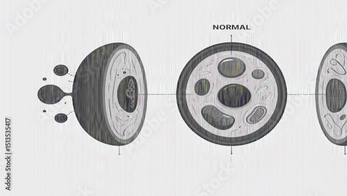 normal cell diagram biology scientific illustration