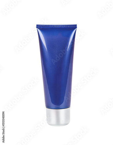 Blue tube. Isolated on transparent background