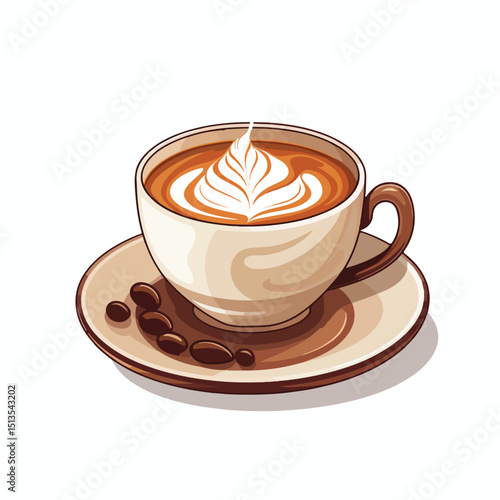 Sleek Delicious Coffee Cup Icon Vector Graphic - Premium Quality EPS Image for Projects