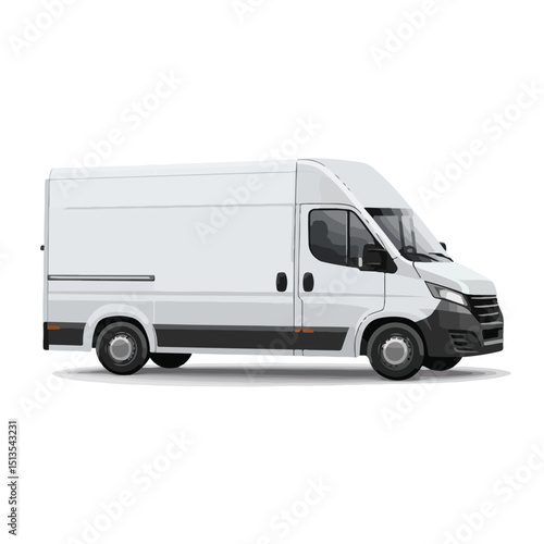 Professional Delivery Car Service Mockup Isolated Icon Vector for Business Designs