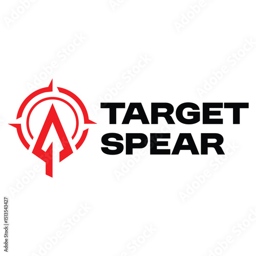 target spear flat minimalist logo design