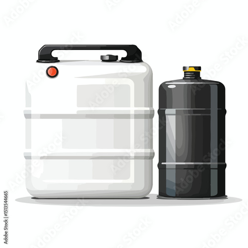 Professional Vector Illustration of Fuel Canister and Oil Tank Icon for Industrial Use