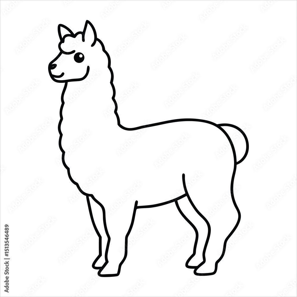 Fototapeta premium Line art of moose.