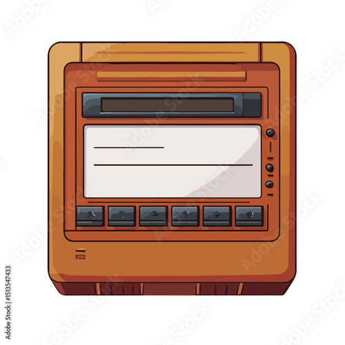 Vintage Diskette Database Storage Icon Vector Illustration for Designs