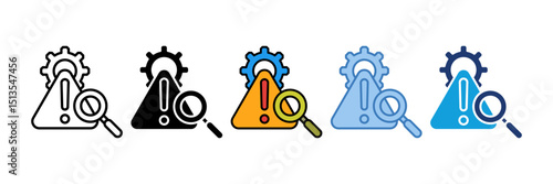 Risk Analysis Icon Element For Design