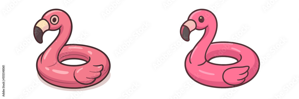 Playful pink flamingo pool float designed for summer fun at beaches and backyard pools Playful pink flamingo pool float designed for summer fun at beaches and backyard pools
