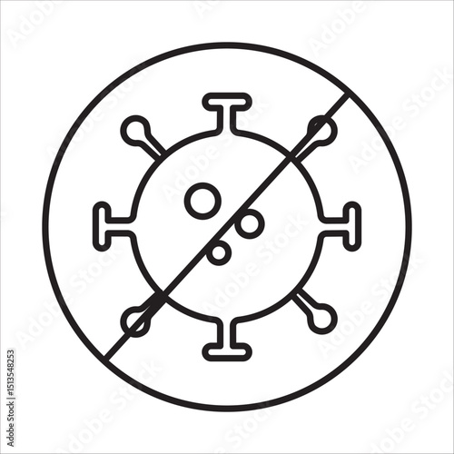 Anti biotik icon outline vector