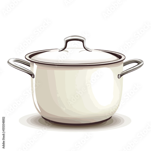 Beautiful and Realistic Pot Vector Illustration for Home Decor Themes