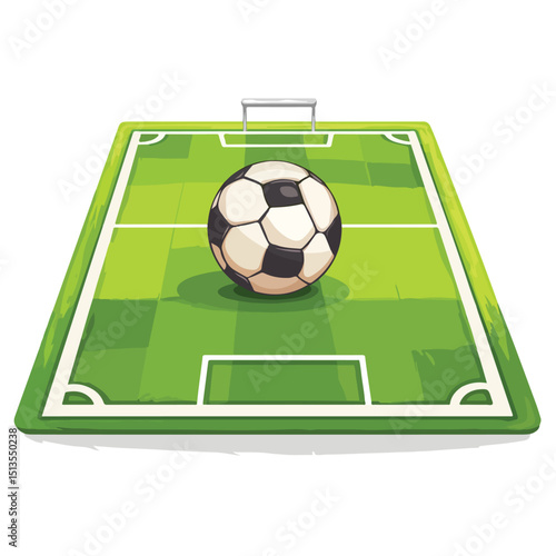 Professional Soccer Football Team Emblem with Ball for Sports Games