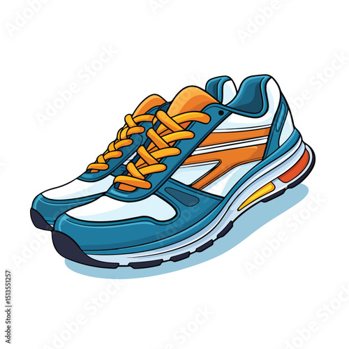 Professional Tennis Running Shoes Sport Wear Icon Vector Isolated Illustration