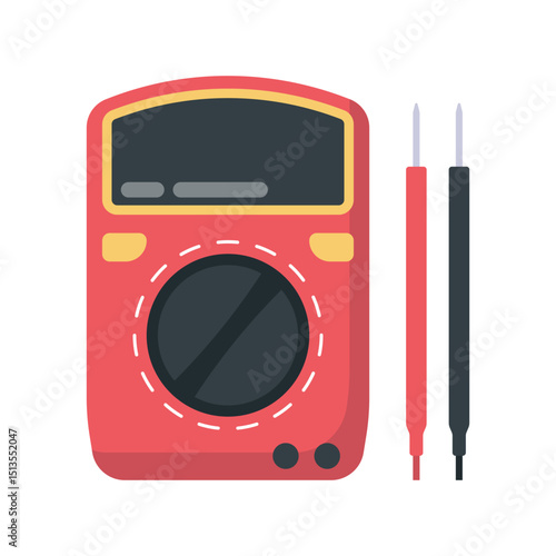Icon of a multimeter tool with test probes, used for measuring electrical values.