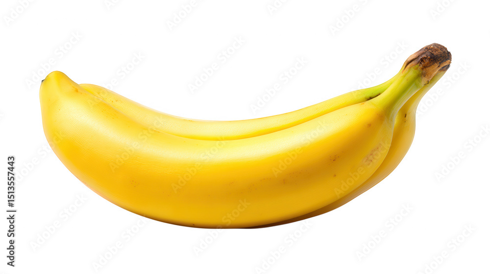 Two ripe yellow bananas isolated on transparent background, PNG Two ripe yellow bananas isolated on transparent background, PNG