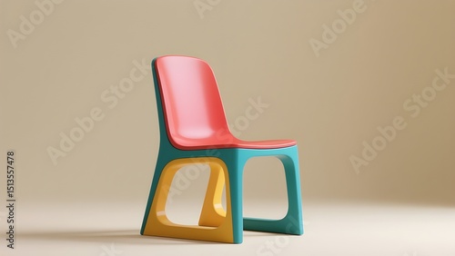 Colorful Modern Chair Design. AI-generated image